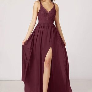 Azazie Orion in Cabernet